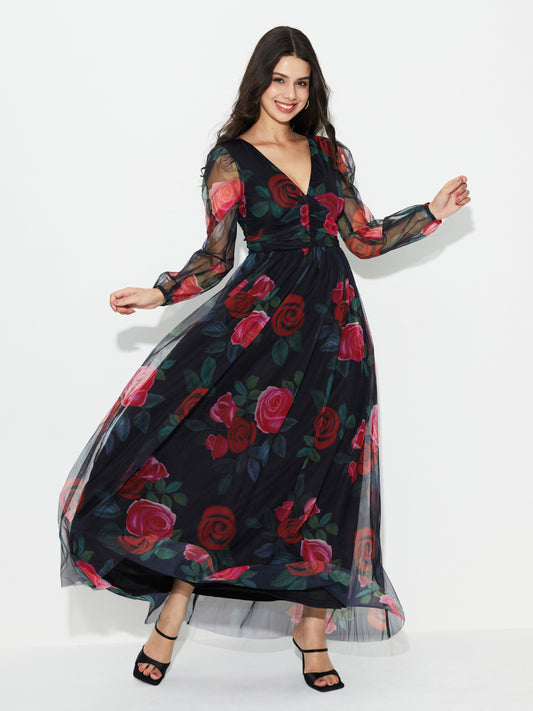 Sheer A-Line Dress 119690