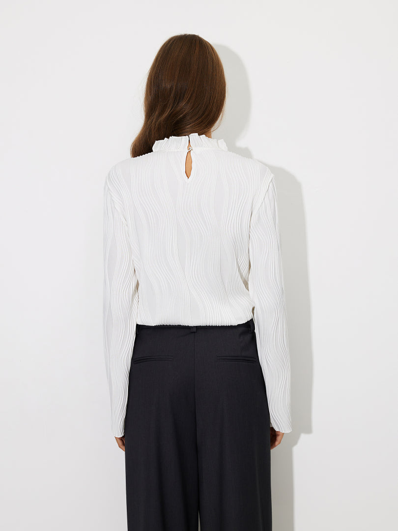 Ruffle Pullover Blouse 117814