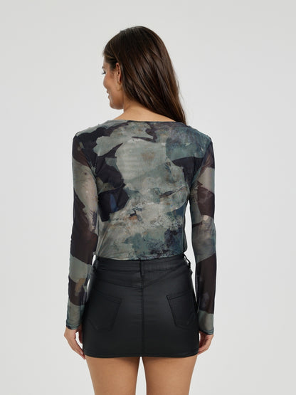 Sheer Pullover T-Shirt 116647
