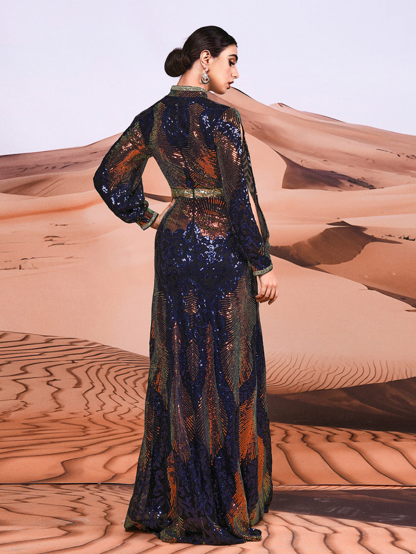 Color Block Arabian Dresses 1308242