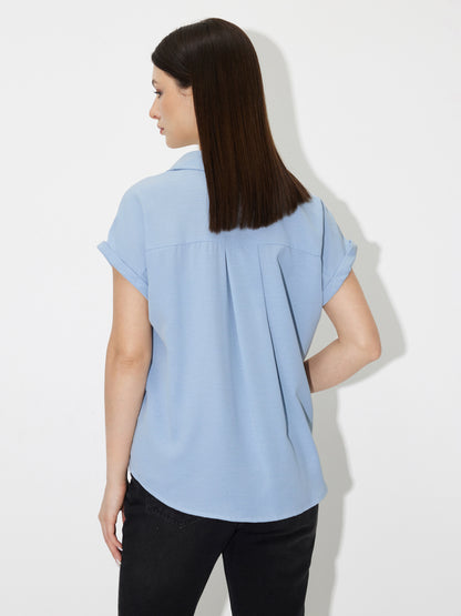 Placket Blouse 119393