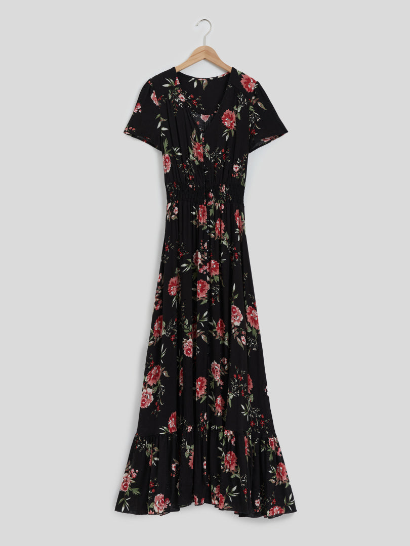 Printed A-Line Dress 115055