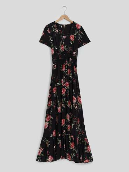 Printed A-Line Dress 115055