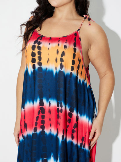 Plus Size Printed A-Line Dress 120540