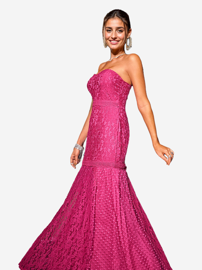 Lace-trimmed A-Line Dress 1235622