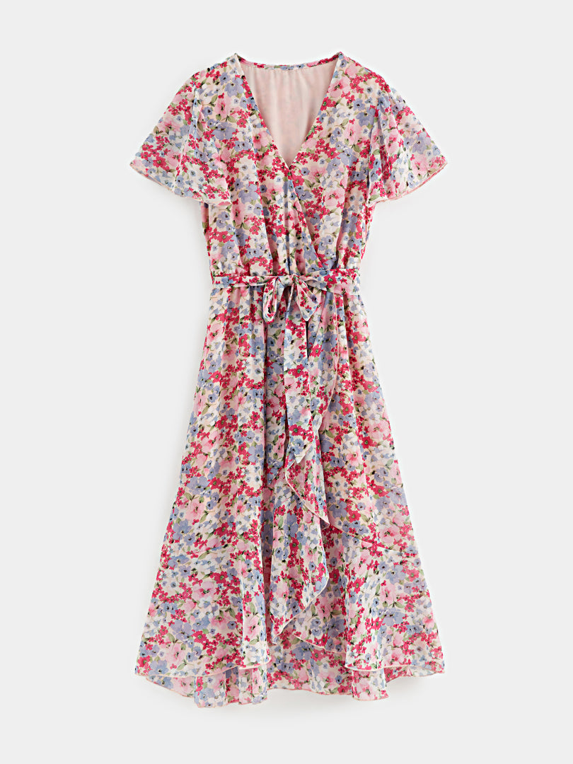 Belted A-Line Dress 120883