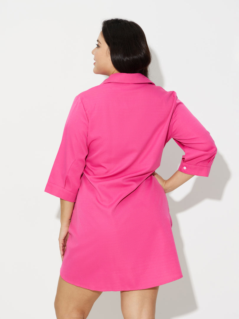 Plus Size Shirt Dress 121092