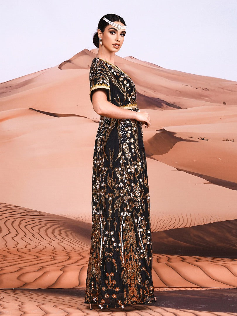 Sequinned Arabian Dresses 1300432