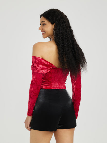 Bardot Top With Detached Sleeves 116815