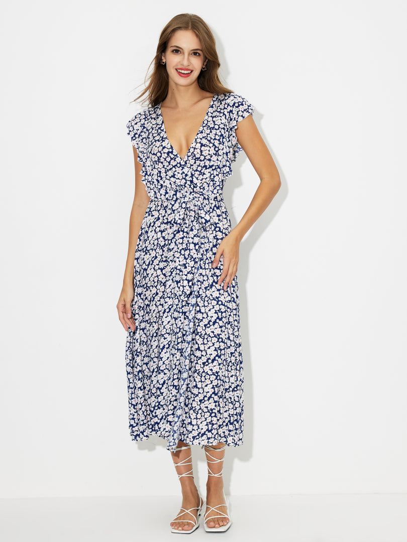Ruffle A-Line Dress 118536