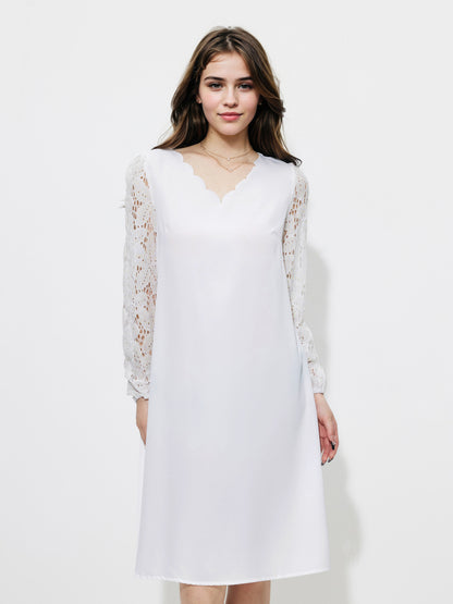 Patchwork A-Line Dress 1256382