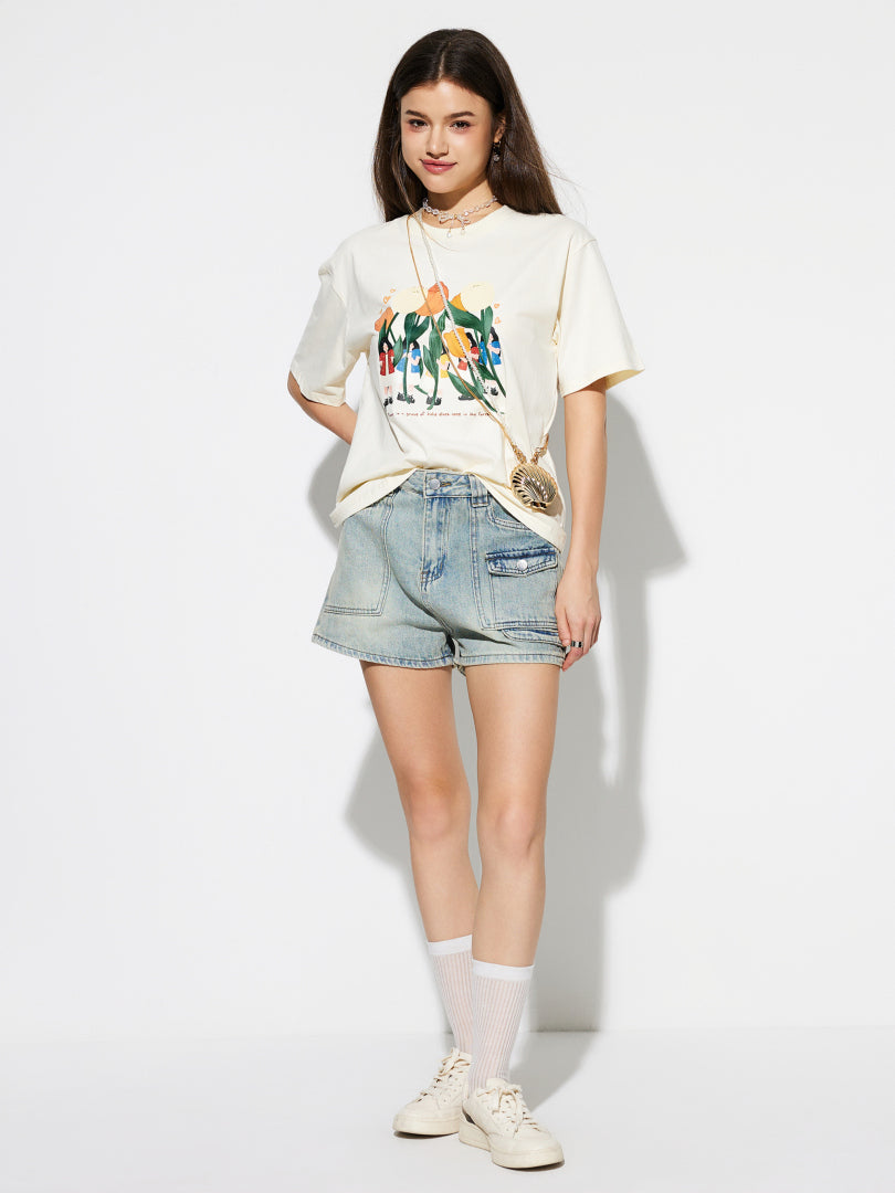 Printed Pullover T-Shirt 1283012