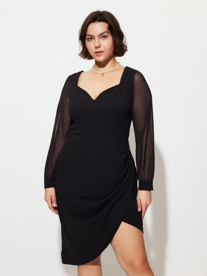 Plus Size Patchwork Bodycon Dress 1274582