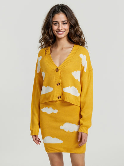 Buttoned Knit Co-ords 112303