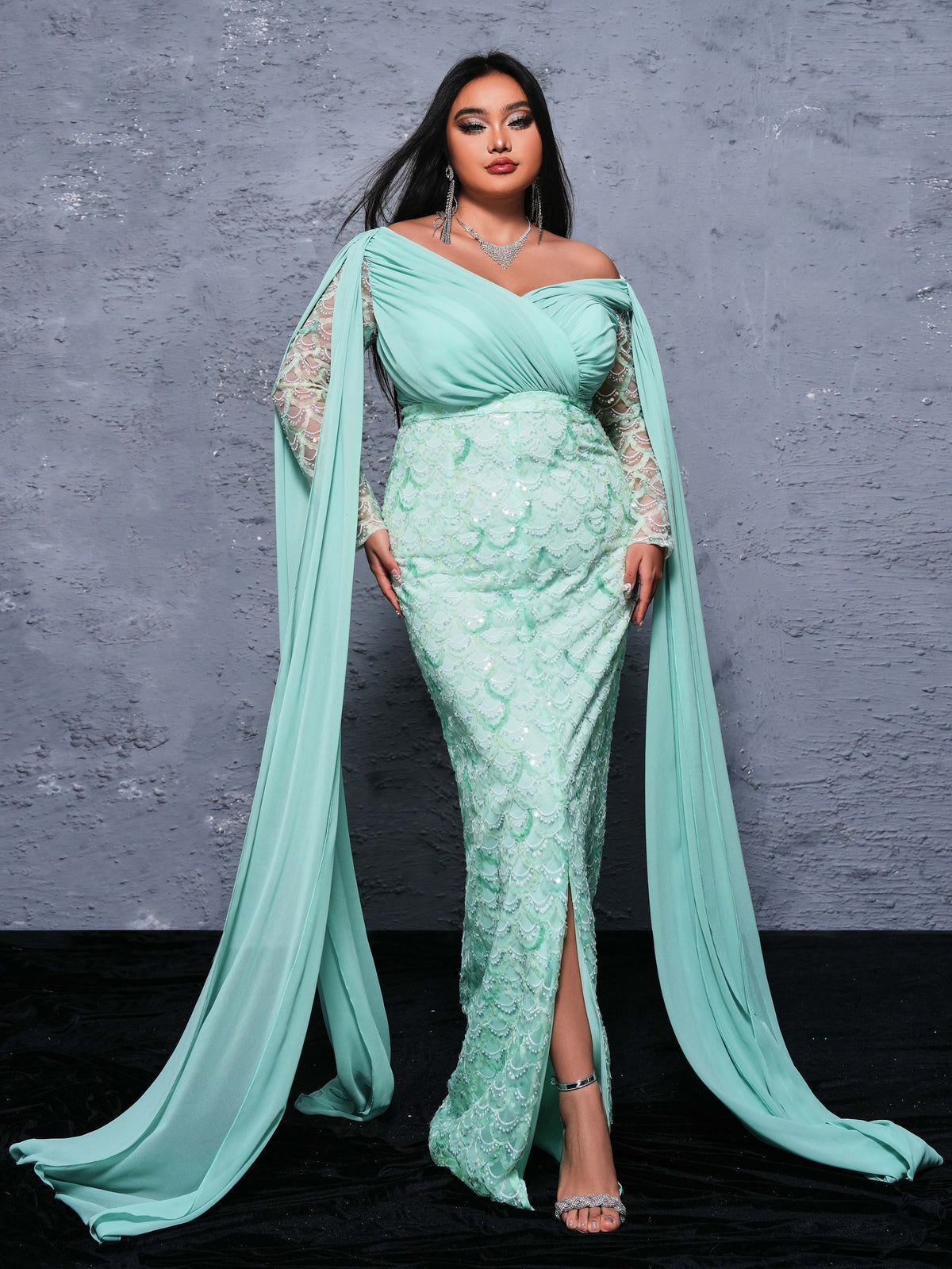 Plus Size Ribbon Arabian Dresses 1288702