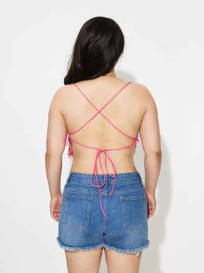 Plus Size Open Back Cami Top 1296992