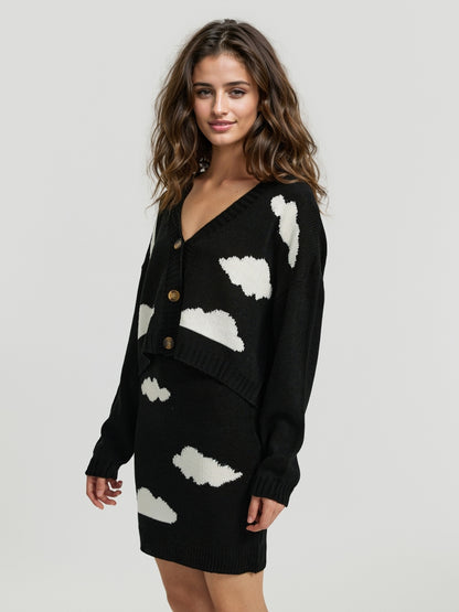 Buttoned Knit Co-ords 112303