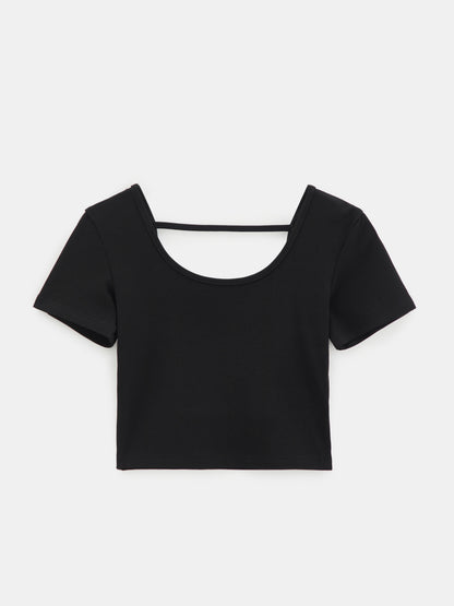 Open Back Pullover T-Shirt 119211