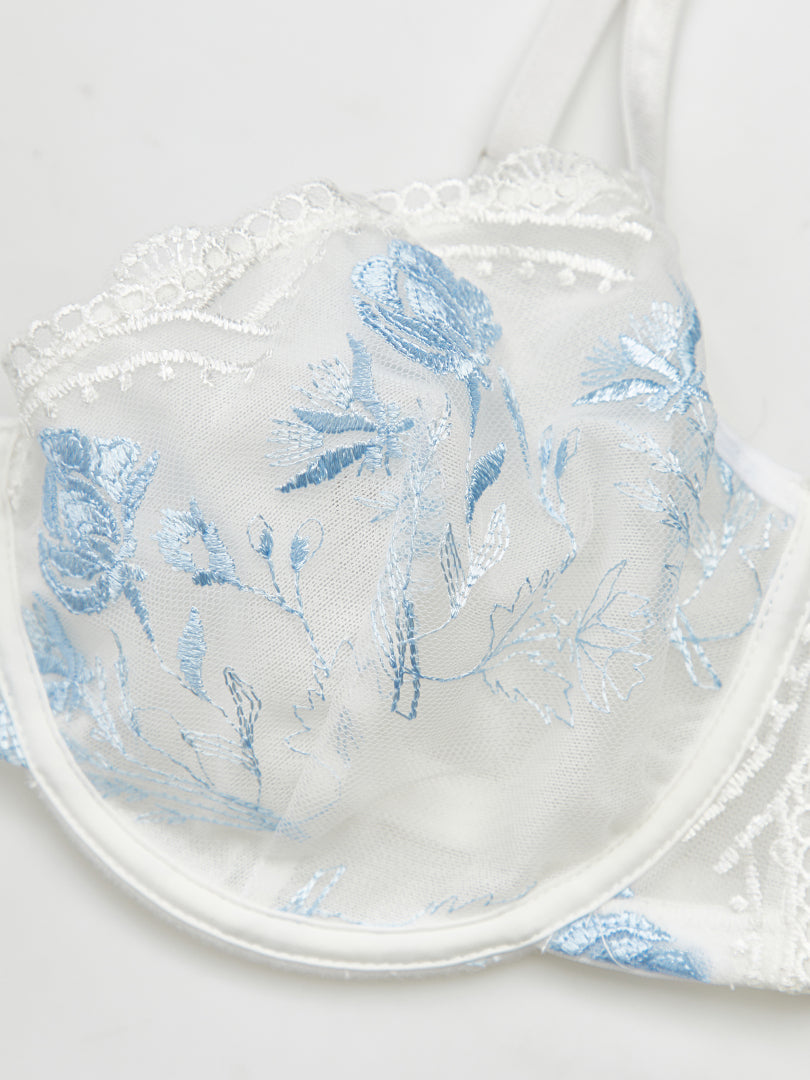 Embroidered Push Up Bra 1238382