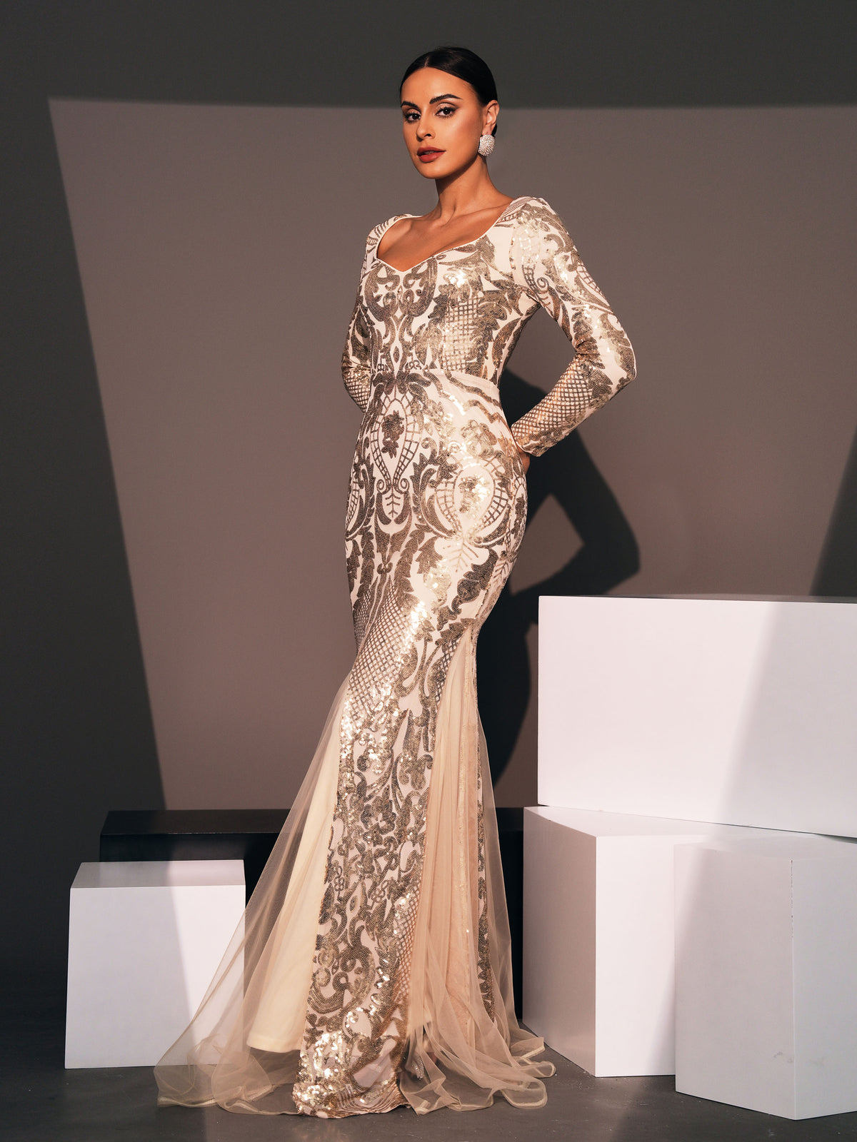 Ruffle Arabian Dresses 1282092