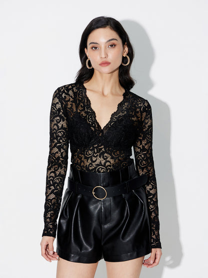Lace Sheer Bodysuit 118752
