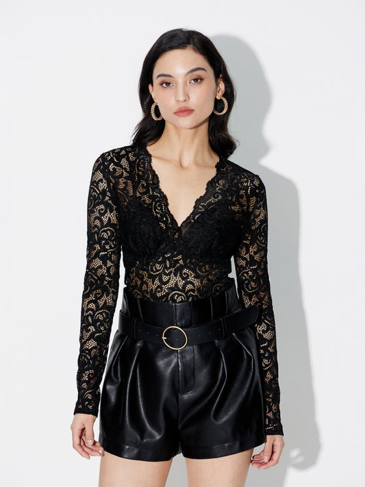Lace Sheer Bodysuit 118752