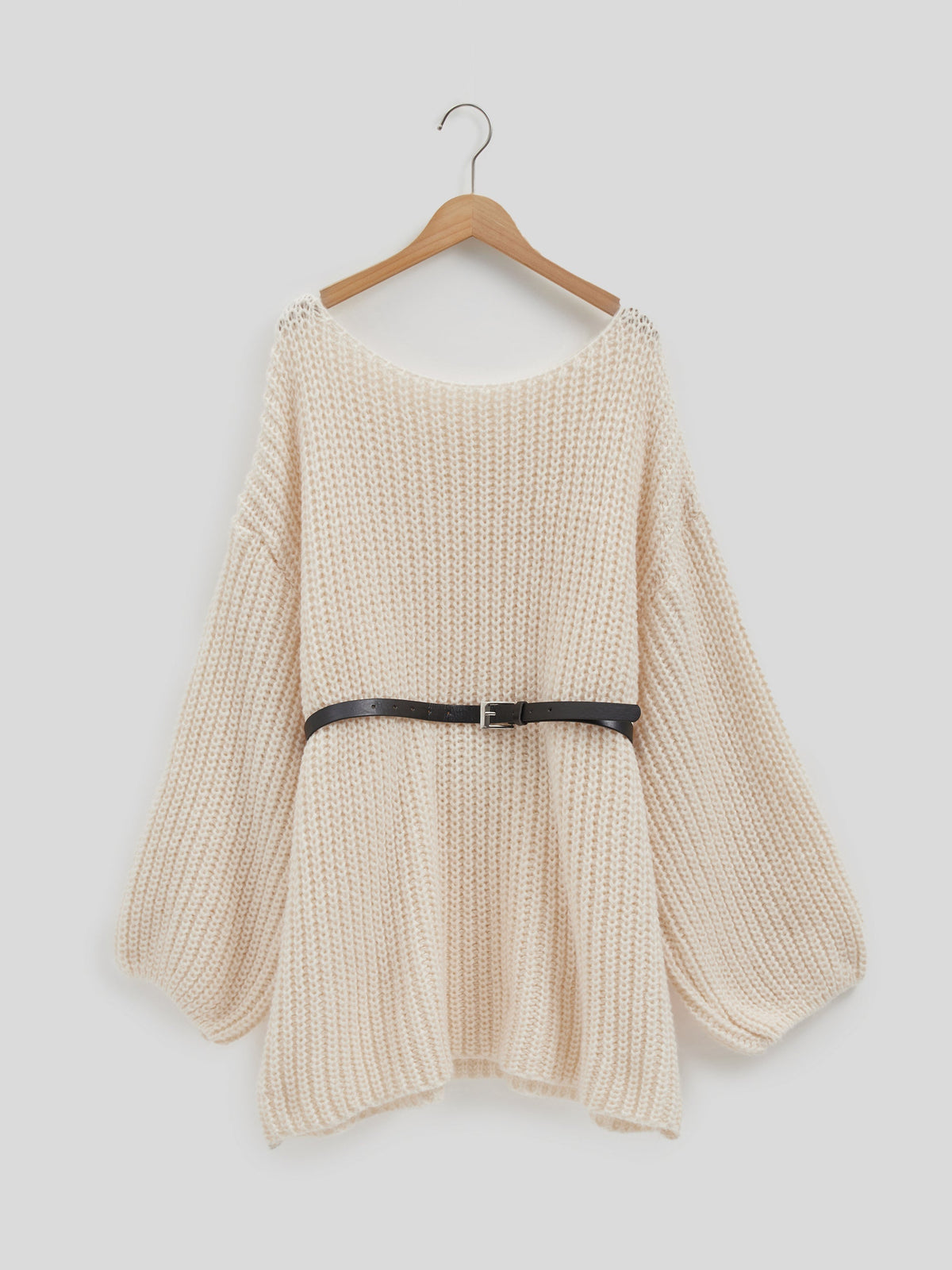 Belted Knit Pullover 116269
