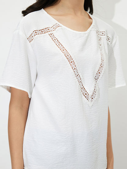Lace Insert Loose Top 120897