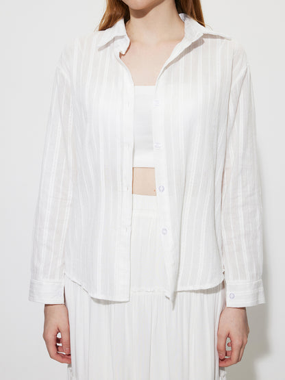 Embroidered Placket Blouse 1271612