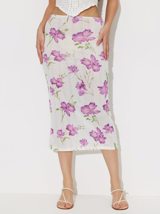 Printed Straight Skirt 119881