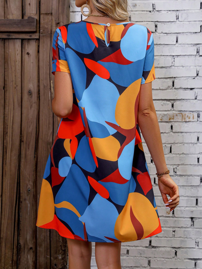 Color Block Shirt Dress 1300862