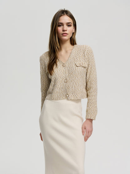 Buttoned Knit Cardigan 113960