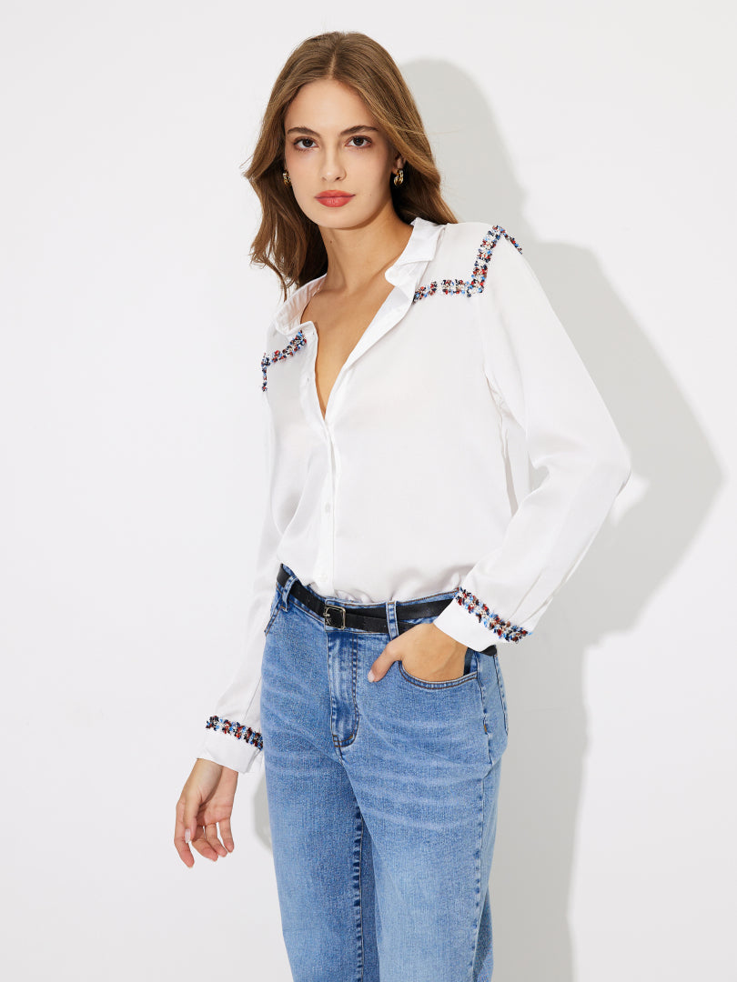 Placket Blouse 117529