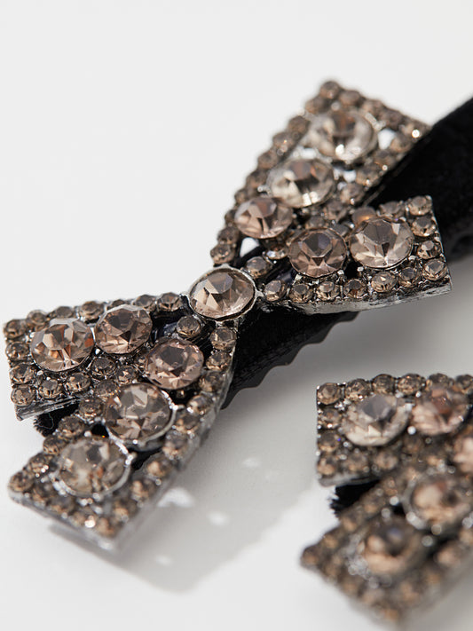 Diamonds Bow Ties Slide Barrette Set 1242362
