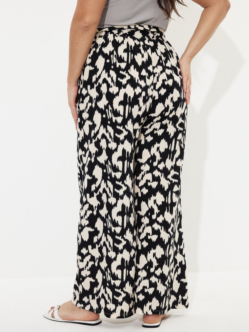 Plus Size Belted Straight Leg Pants 1236182