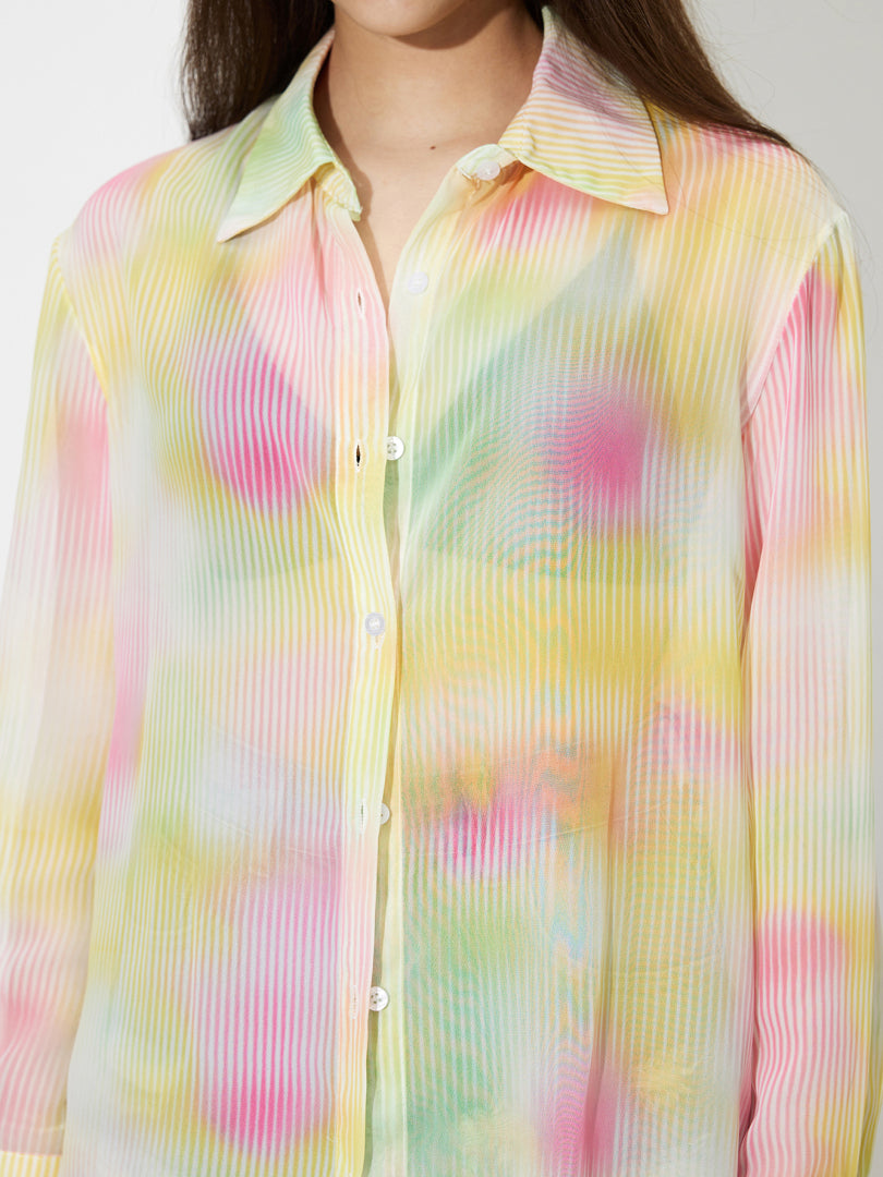 Sheer Placket Blouse 119155