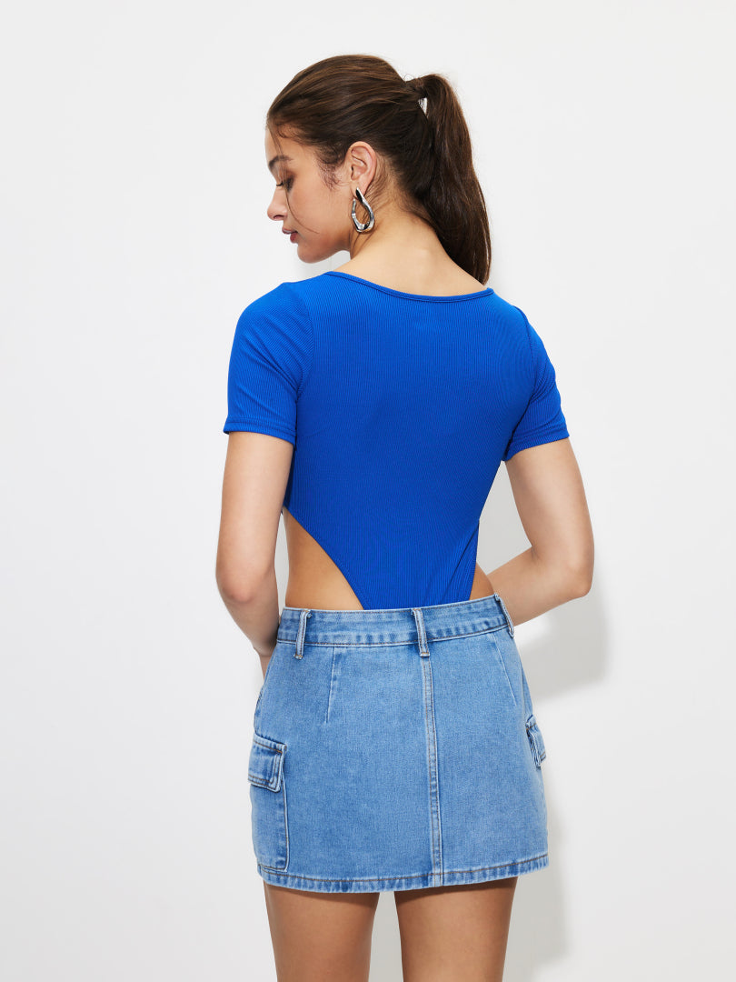Cut Out Bodysuit 1256812