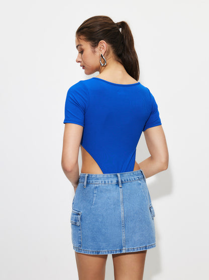 Cut Out Bodysuit 1256812