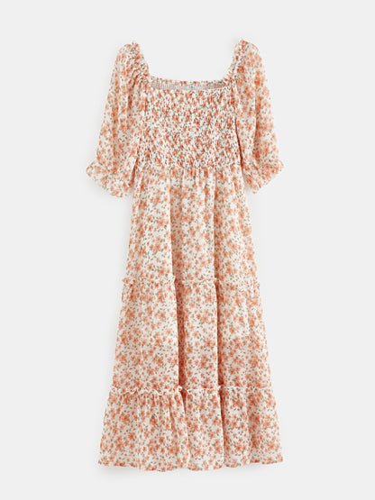 کراسێکی چاپکراوی Smocked A-Line 120751