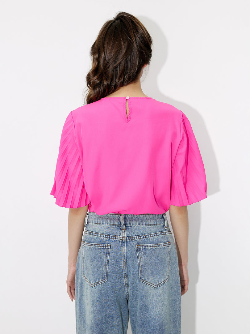 Pleated Pullover Blouse 120047