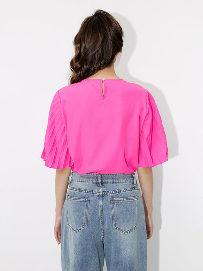 Pleated Pullover Blouse 120047