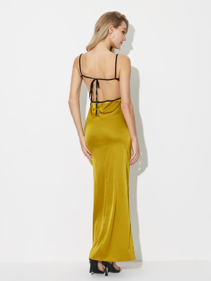 Contrast Stitch Slip Dress 120175
