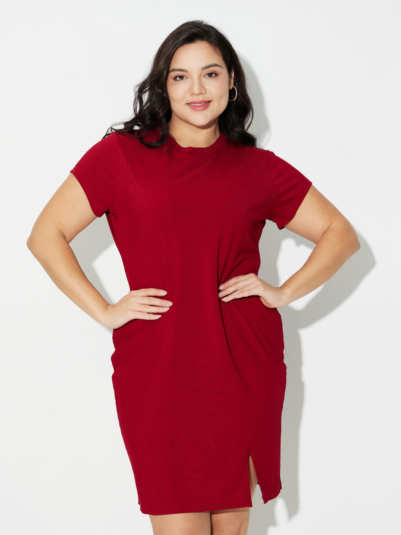 Plus Size T-Shirt Dress 120527