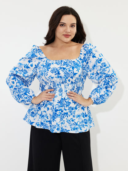 Plus Size Smocking Tank Top 1232402