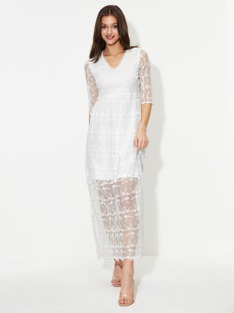 Patchwork A-Line Dress 1250412