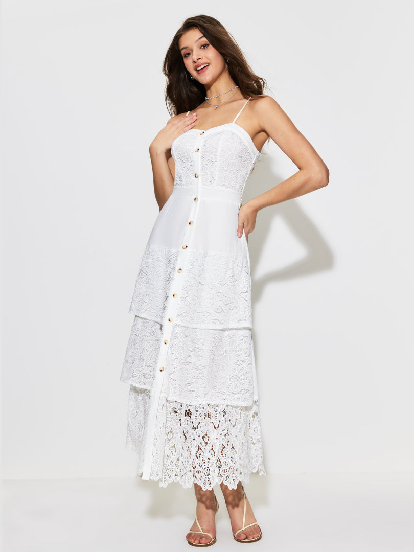 Buttoned A-Line Dress 1295822