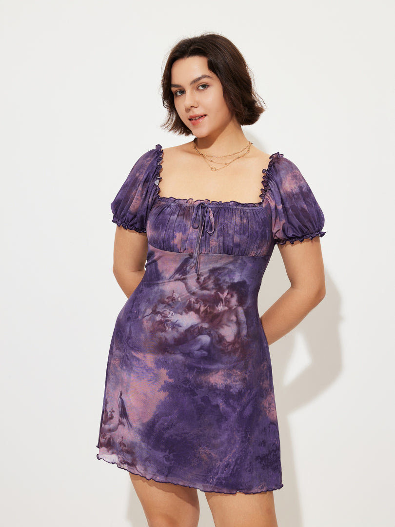 Plus Size Ruffle Bodycon Dress 1274182