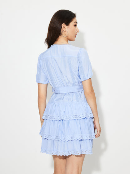 Patchwork A-Line Dress 1254302