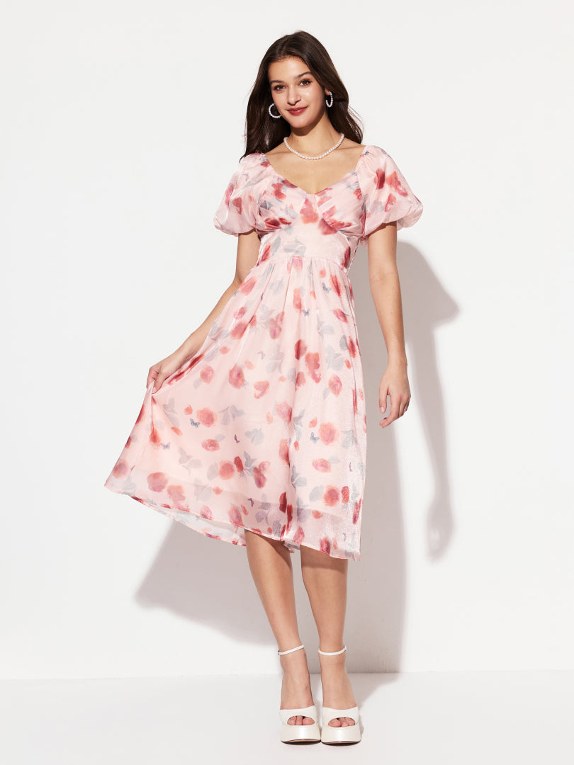 Printed A-Line Dress 1289242
