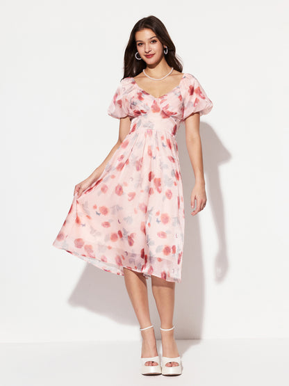 Printed A-Line Dress 1289242